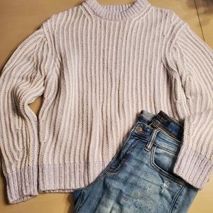 ELIZABETH AND JAMES cable knit sweater size M